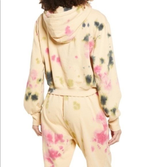 AFRM Fink Crop Tie Dye Hoodie in Sand Crumble - 3X - Picture 5 of 5